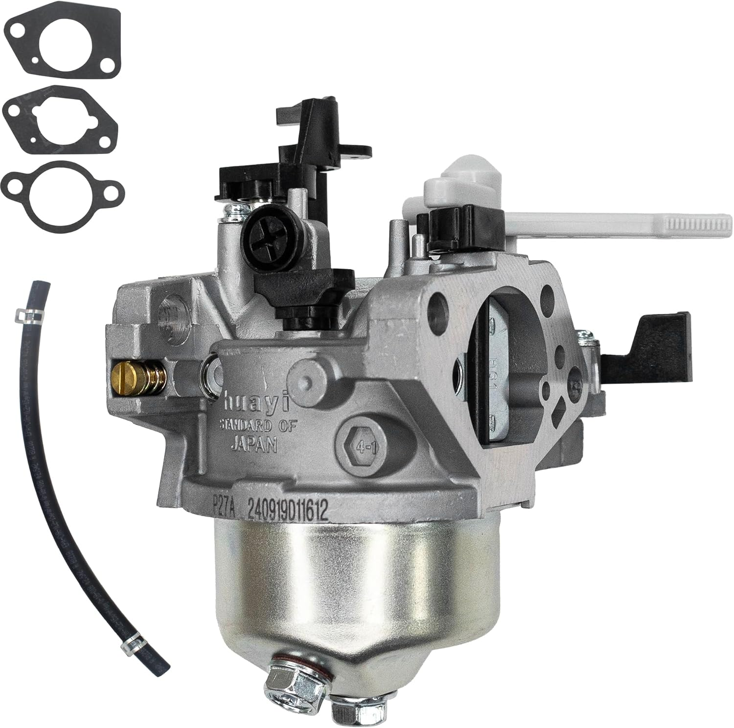 Fullas Huayi Carburetor P27A GX420 Carb with Gaskets Compatible with Honda GX420, Generac, Predatpr, Westing House, Pulsar, Champion 420CC 440CC 460CC 16HP 17HP 18HP Gas Motor Engine image number 2