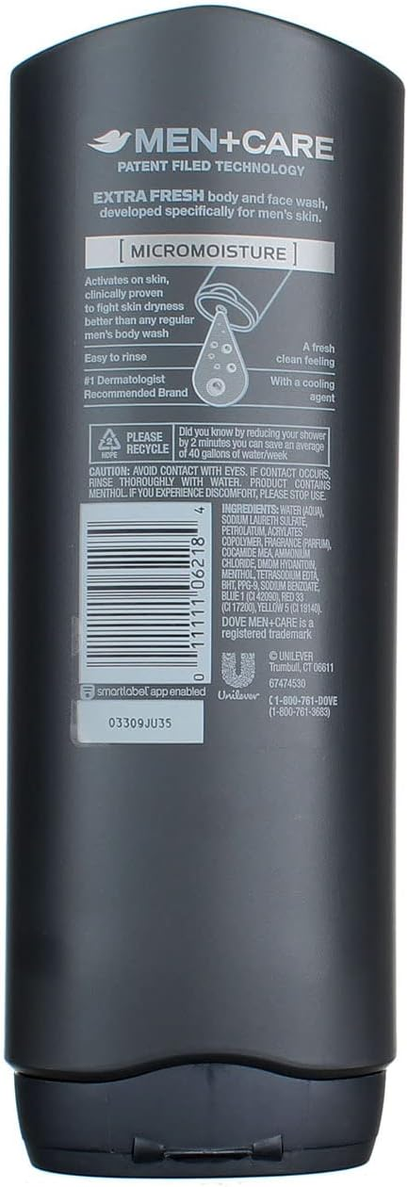 Dove Men +Care Body and Face Wash - Extra Fresh - 18 Oz image number 4