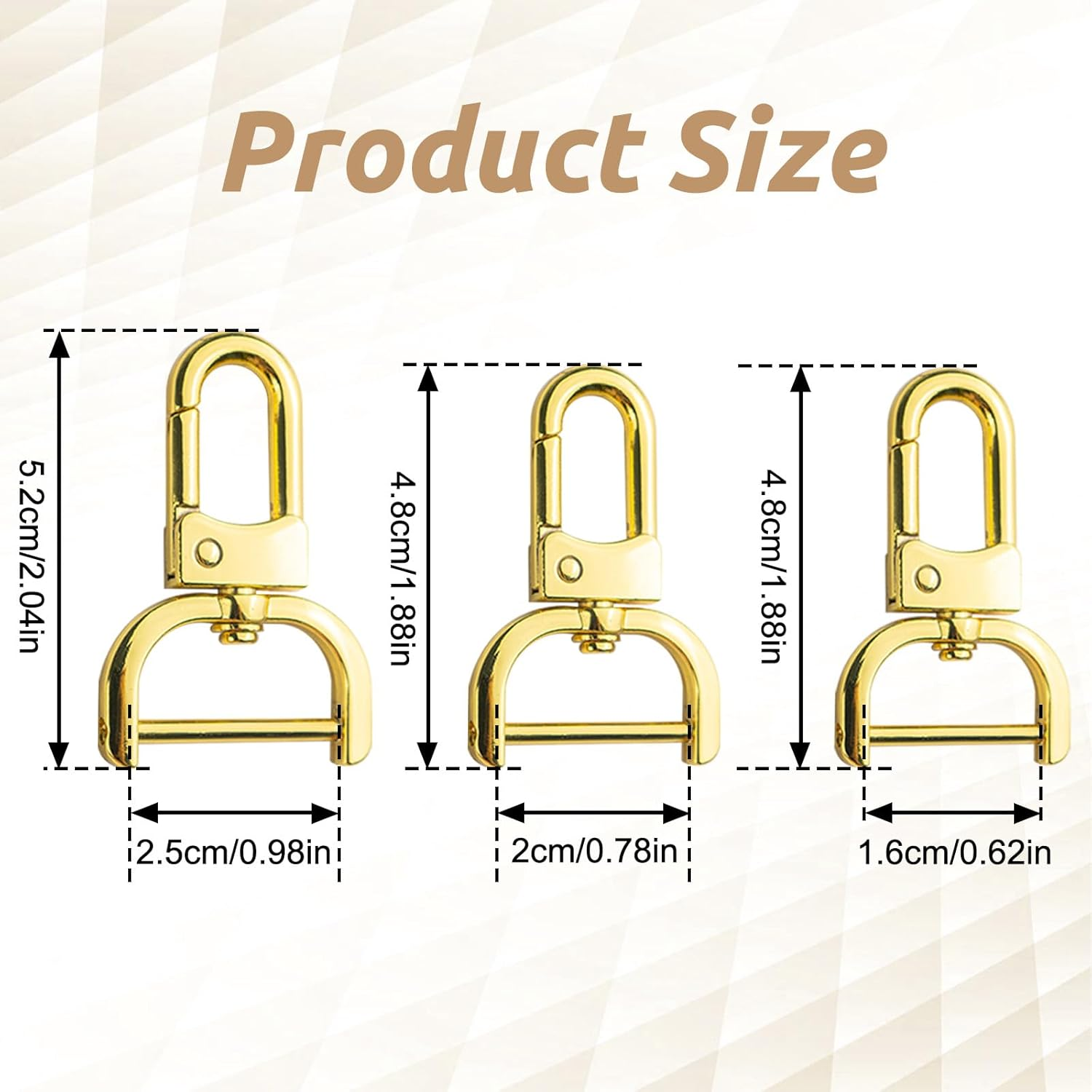 9 PCS Swivel Snap Hooks Detachable Snap Hook Swivel Clasp Purse Strap Clip Bag Making Supplies and Hardware (Colorful) image number 4