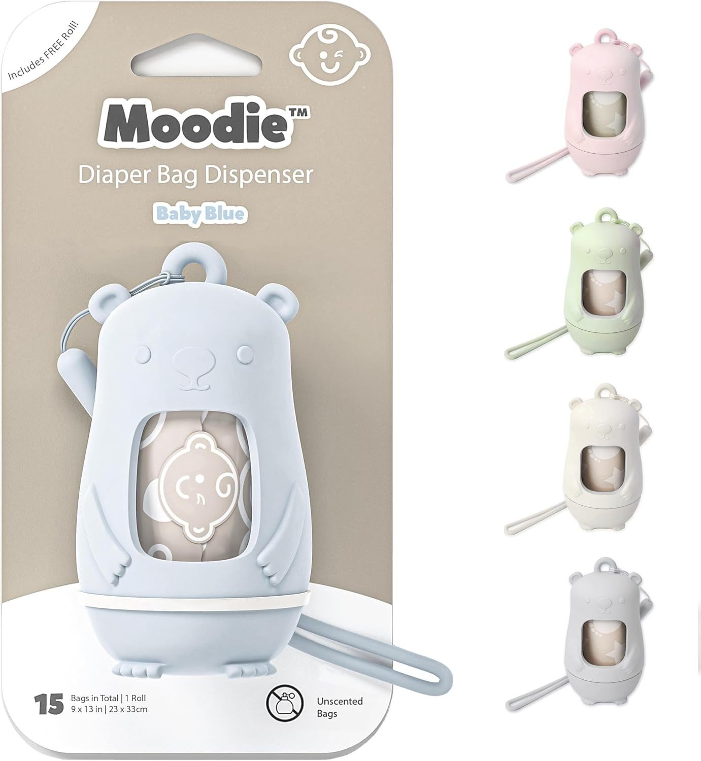 Moodie Teddy Bear Dispenser (ROSEY PINK)