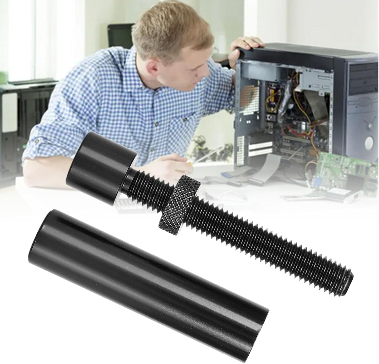 Graphics Card Support Bracket, GPU Bracket, Height Adjustable Graphics Card Support Graphics Card anti Sag Bracket with Magnet and Rubber Pads. (Black) image number 4