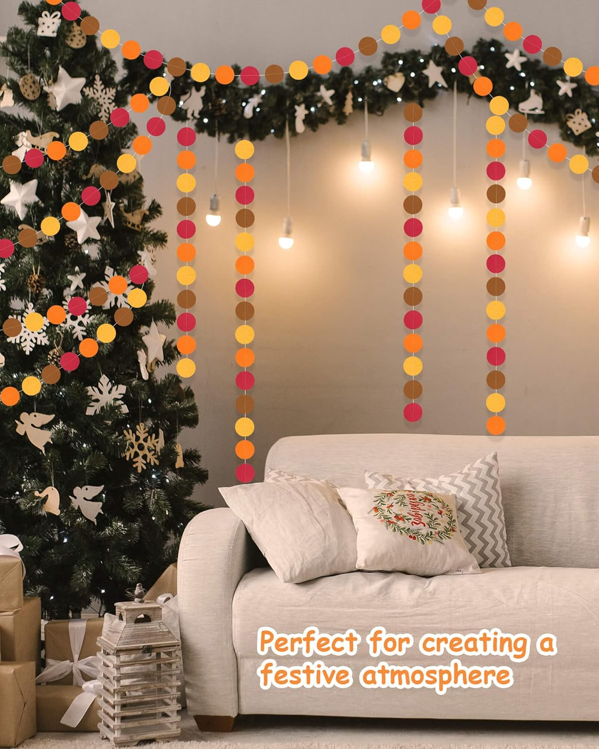 Autumn Leaf Pennant Banner for Thanksgiving Decorations, Thanks Giving Celebration Hanging D&eacute;cor Backdrop Garland, Fall Harvest Theme Birhday Baby Shower Wedding Party Supplies, SONGTIY image number 3