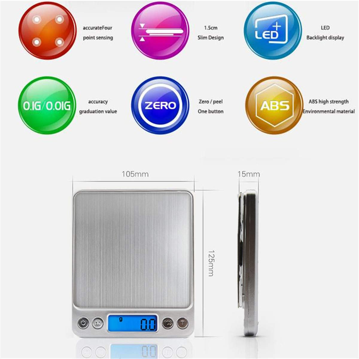 TXY LCD Portable Mini Electronic Digital Scales 3000G/0.1G Pocket Case Postal Kitchen Jewelry Weight Balance Scale image number 2
