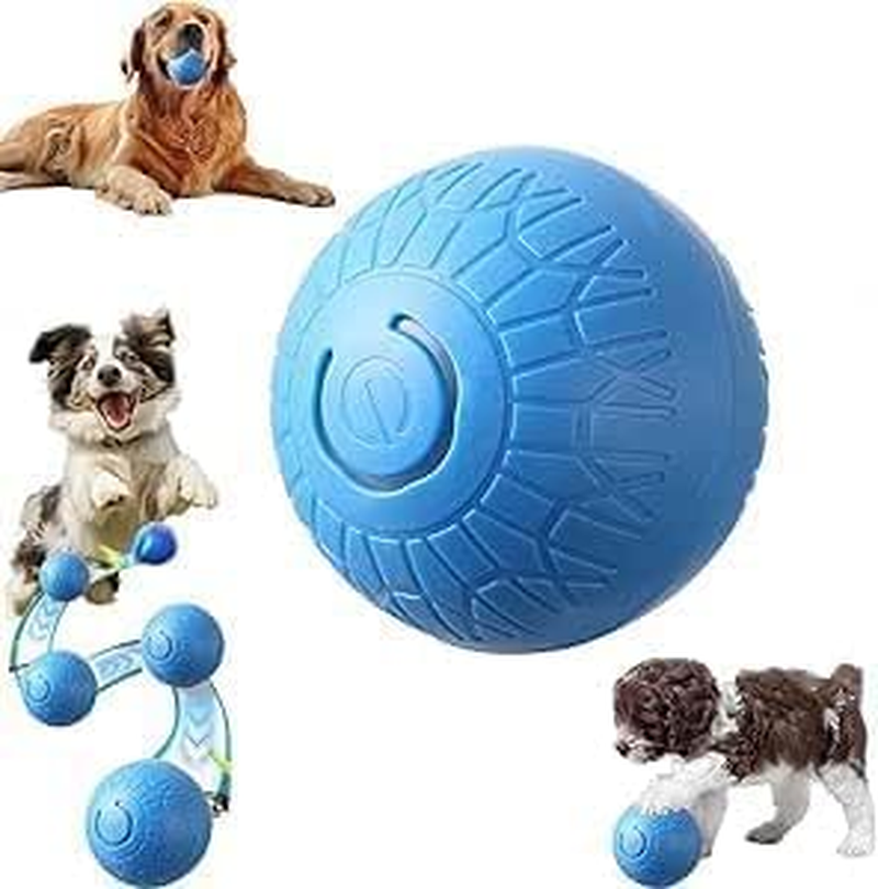 TEKXDD Interactive Dog Ball - Dog Toys, Indestructible Dog Moving Ball, Pet Playthings for Outdoor & Indoor Playtime - Blue image number 4