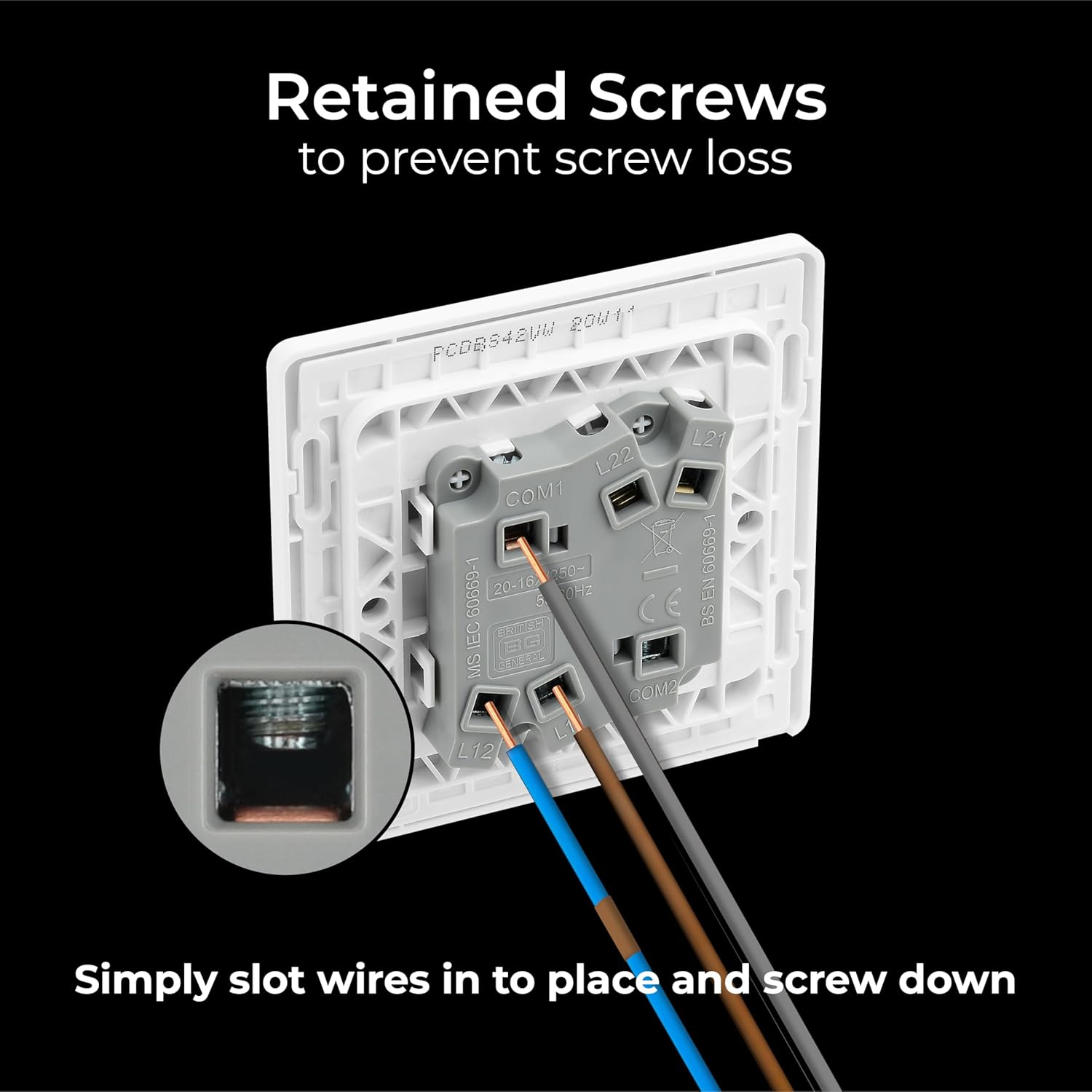 BG Electrical Evolve Double Light Switch, 2 Way, Wide Rocker image number 5