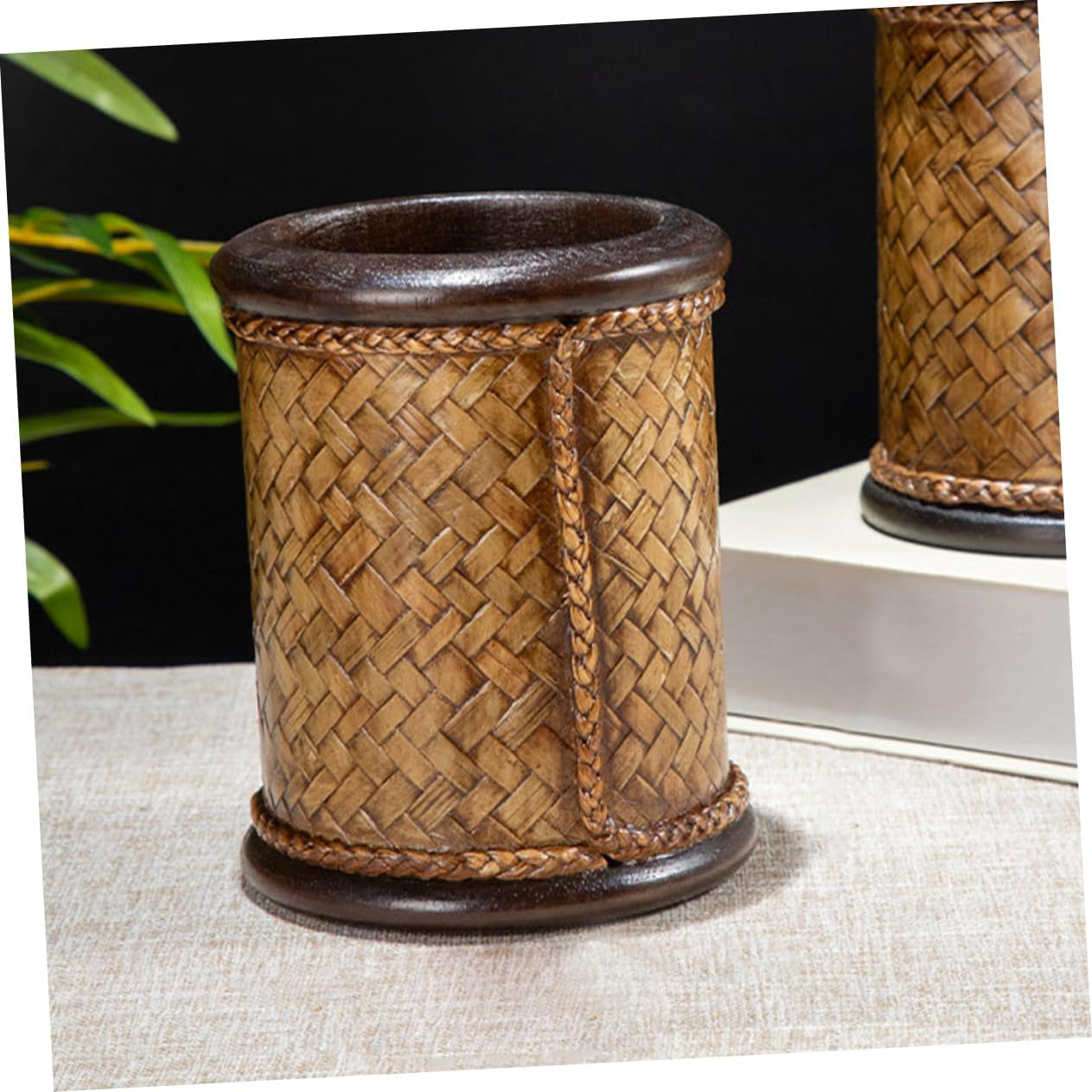 NUOBESTY Wood Pen Holder Vintage Desk Organiser Classroom Storage Office Accessory image number 3