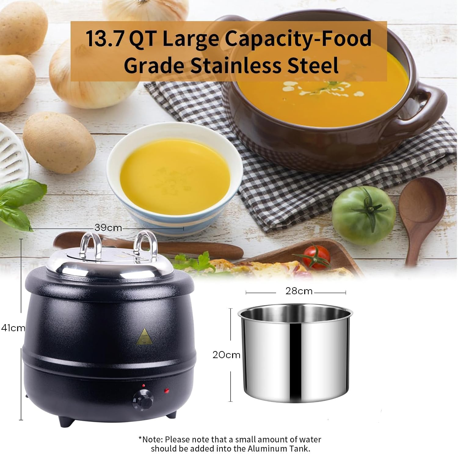 13L Restaurant Electric Buffet Food Warmer Commercial Food Warmers Soup Warmer image number 5