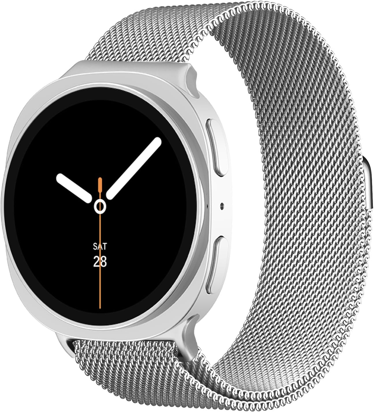Milanese Loop Metal Band for Samsung Galaxy Watch 8 Band 40Mm 44Mm/8 Classic 46Mm Women Men,Mesh Magnetic Stainless Steel Strap for Samsung Galaxy Watch 8 Bands 44 Mm 40 Mm/8 Classic 46 Mm Wristband