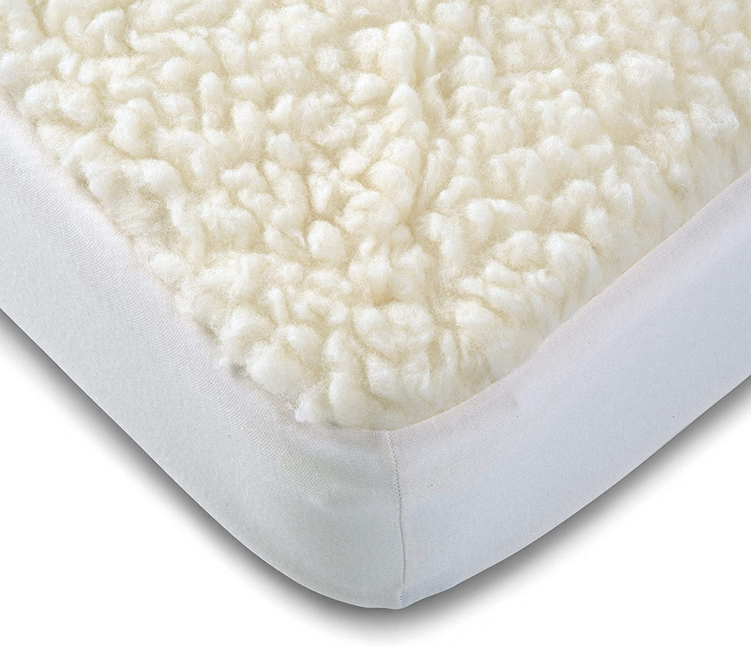 Babyrest Lambswool Portacot Underlay Strap Fitting, Natural image number 1