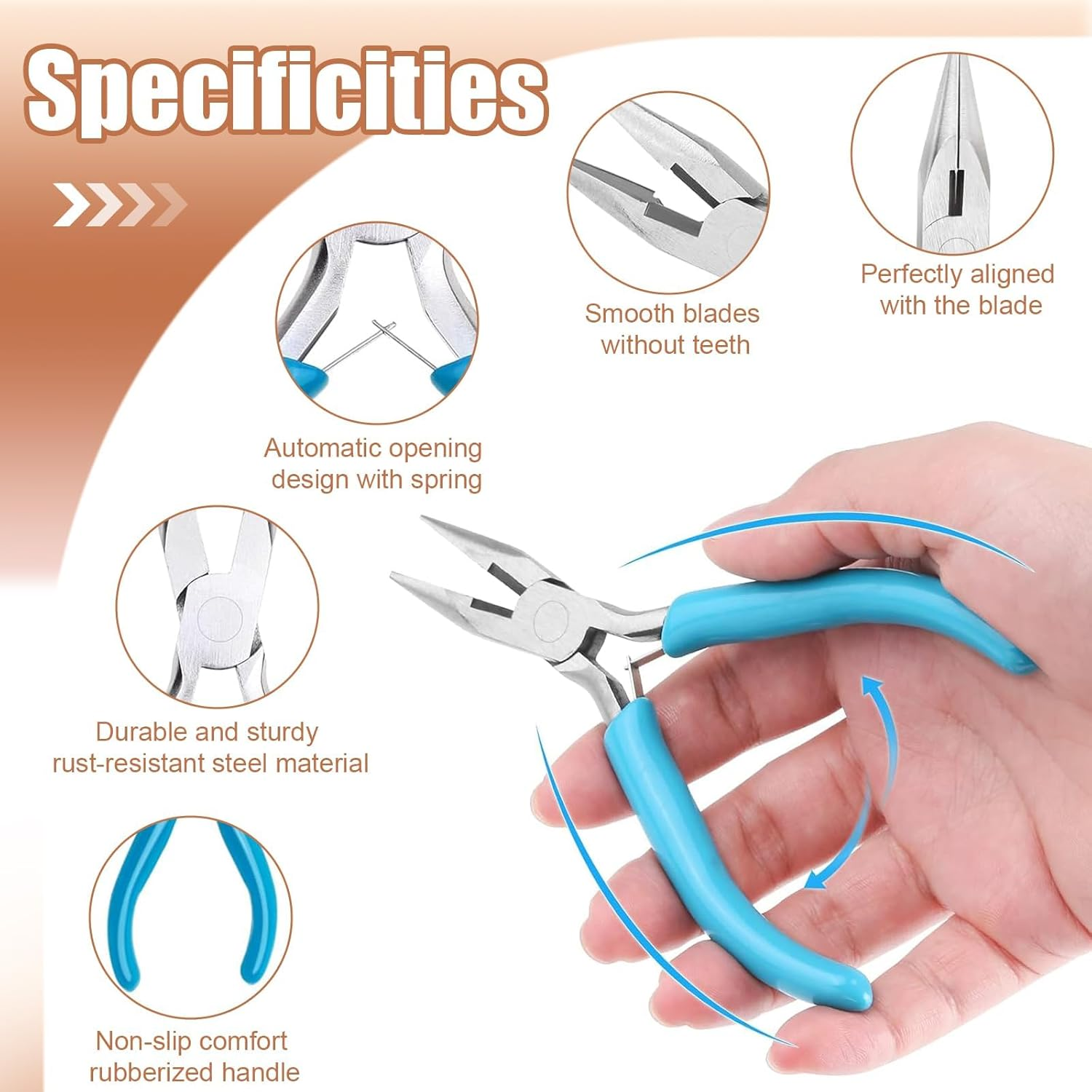 Jewelry Making Pliers Set - 4 Pcs Tools with Wire Cutters, round Nose, Chain Nose, Bent Nose - Mini Pliers for Jewelry Repair, Crafts, and Supplies