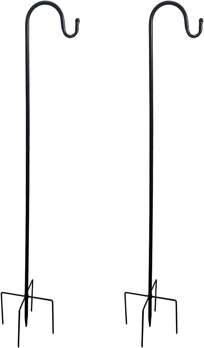 Shepherds Hooks Crook with 5-Claw Base Adjustable Metal Stakes with Extenders Garden Stands Heavy Duty Poles Rust Resistant Plants Lights Flower Baskets