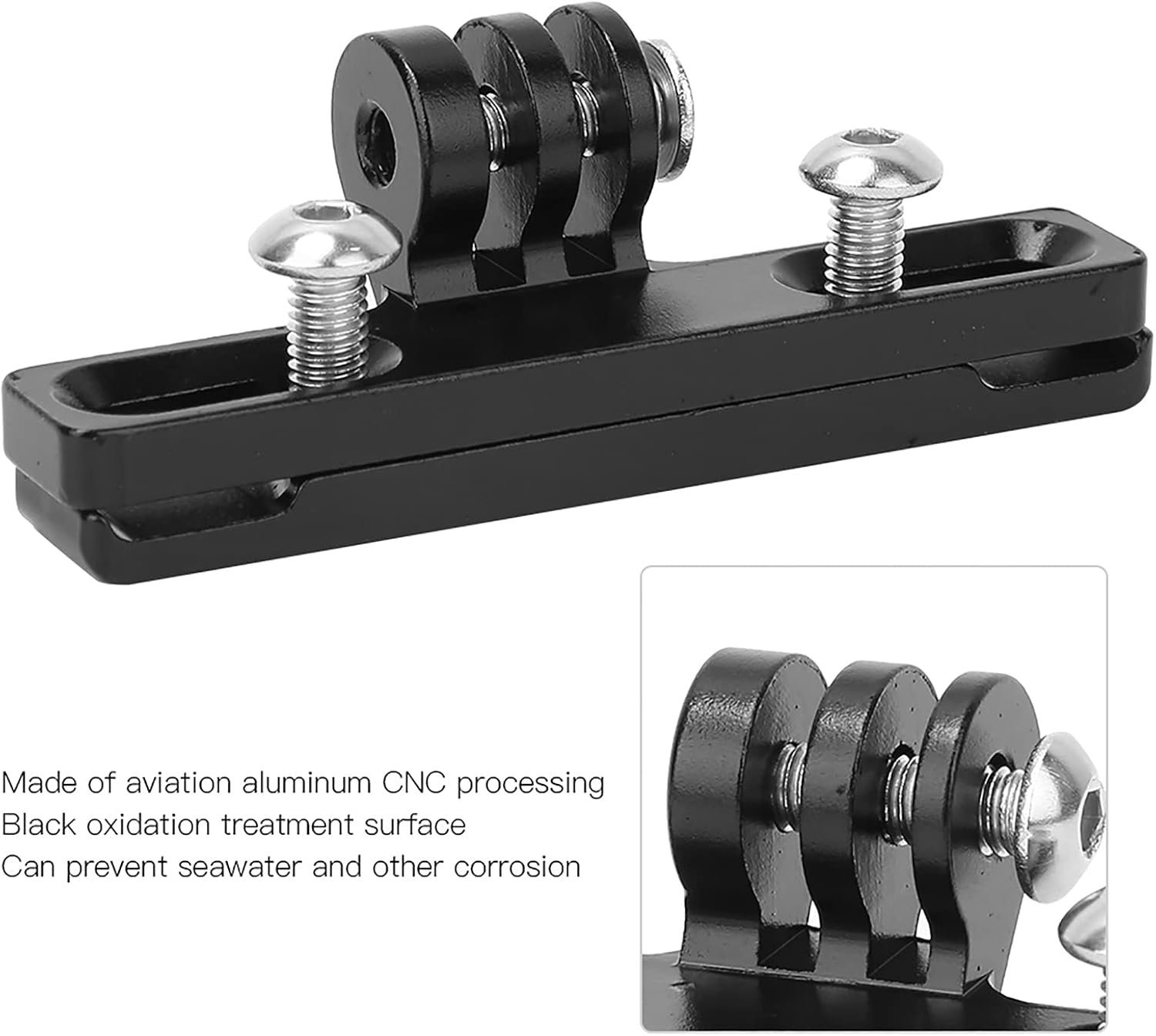 POENVFPO Bicycle Cushion Clip Mount, High Strength Aluminum Alloy Bicycle Seat Mount for Camera image number 2