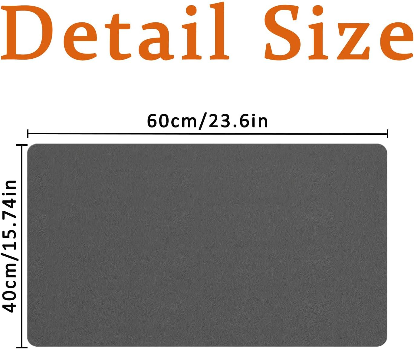 Shgarden Coffee Mat 40*60Cm Coffee Bar Mat Hide Stain Rubber Backed Absorbent Dish Drying Mat for Kitchen Counter Coffee Bar Accessories Fit under Coffee Maker Coffee Machine Dish Rack SH0041 (Grey) image number 4