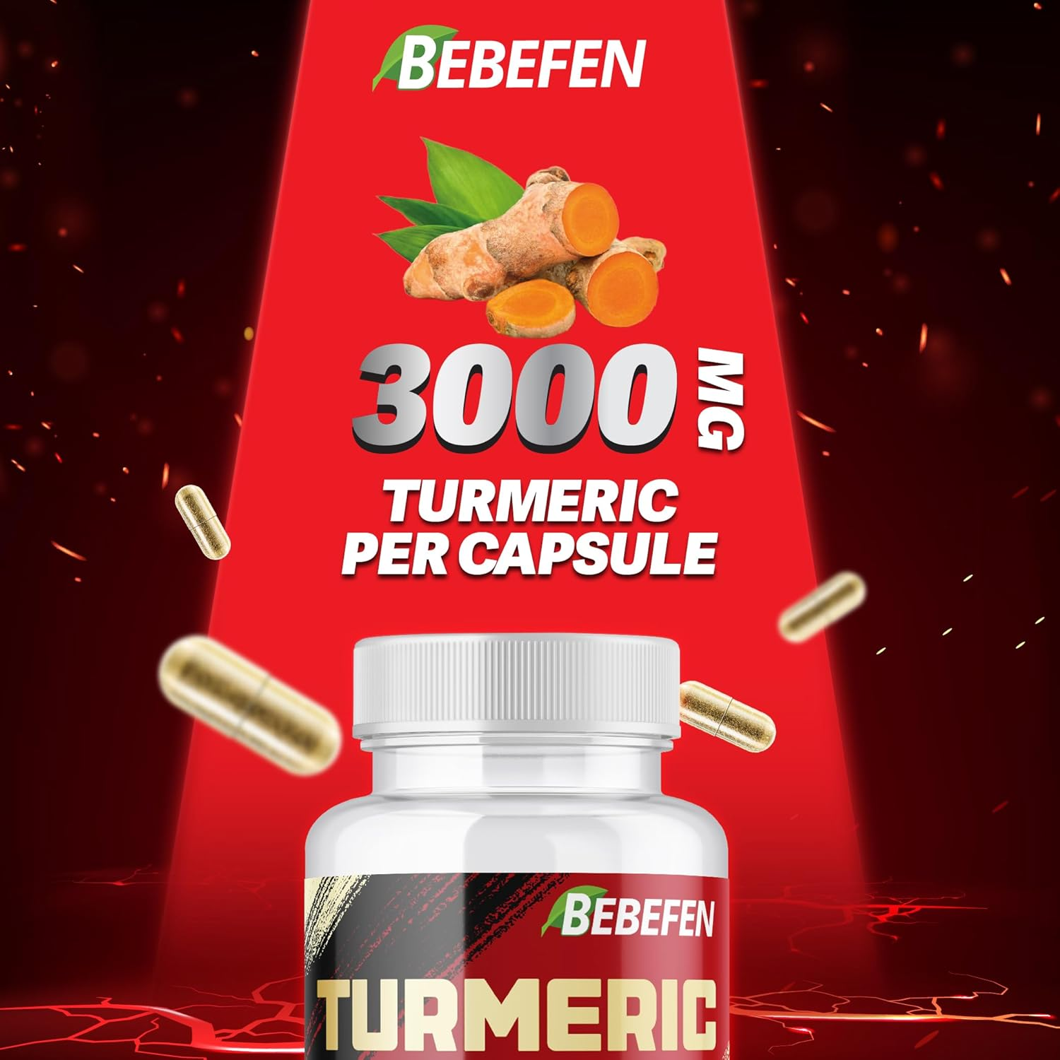 Turmeric Curcumin with Black Pepper 95% Standardized Curcuminoids | 2 Month Supply | Non-Gmo, Gluten Free image number 6