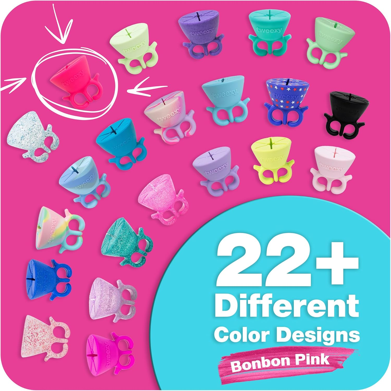 Tweexy - the Original Wearable Nail Polish Bottle Holder - Bonbon Pink