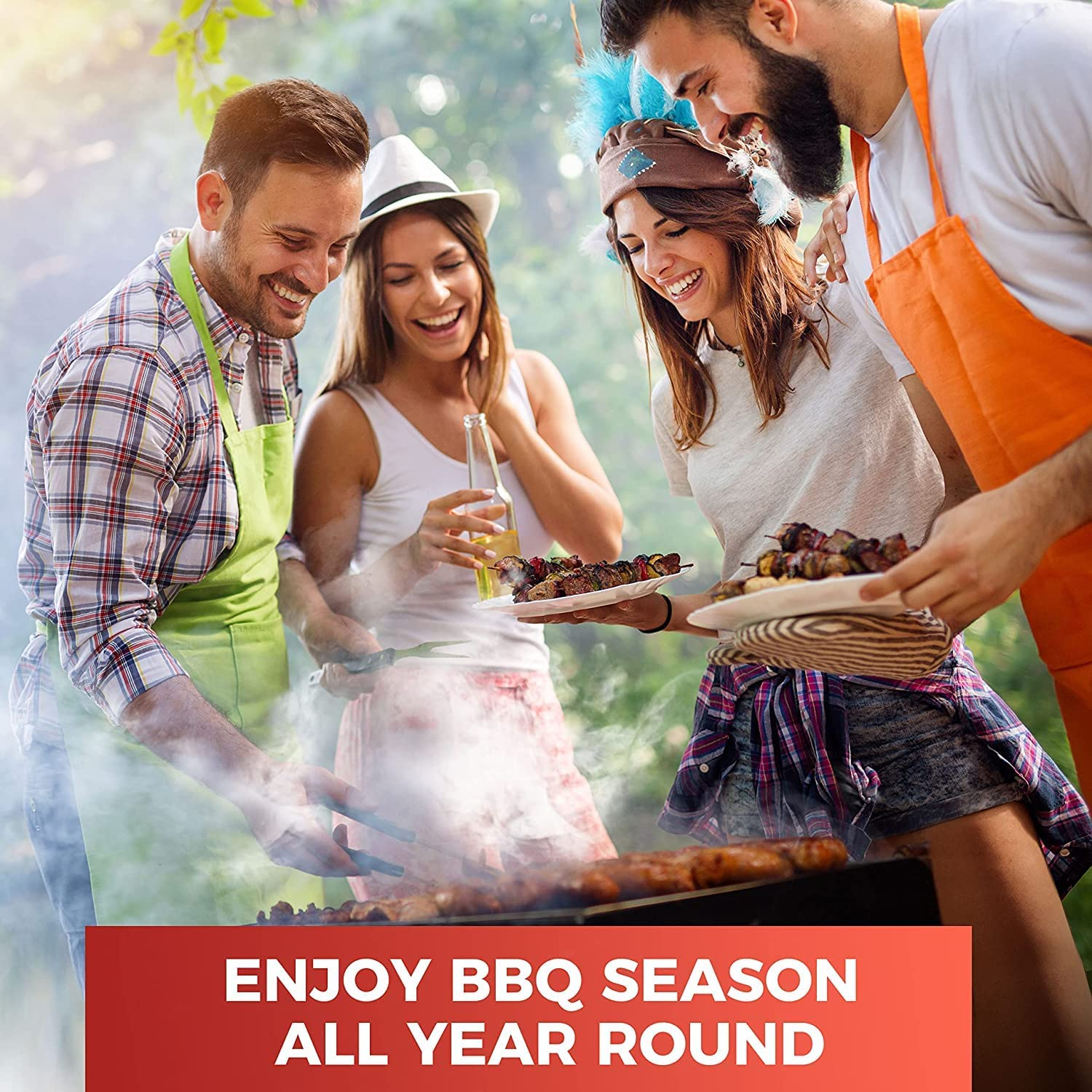 Portable Charcoal Grill and Smoker, Go-Anywhere Compact Foldable Grill for Travel, Outdoor Cooking and BBQ, Camping Grill Picnic Patio Backyard, 23-Inch, Black image number 2