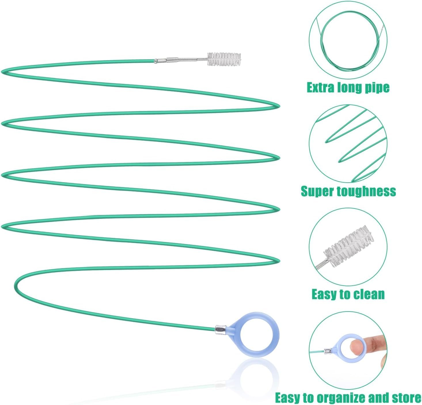 Auto Sunroof Drain Cleaning Tool, 2Pcs Car Pipe Cleaning Brushes, Flexible Tube Cleaning Brush, Slim Drain Dredging Tool image number 4