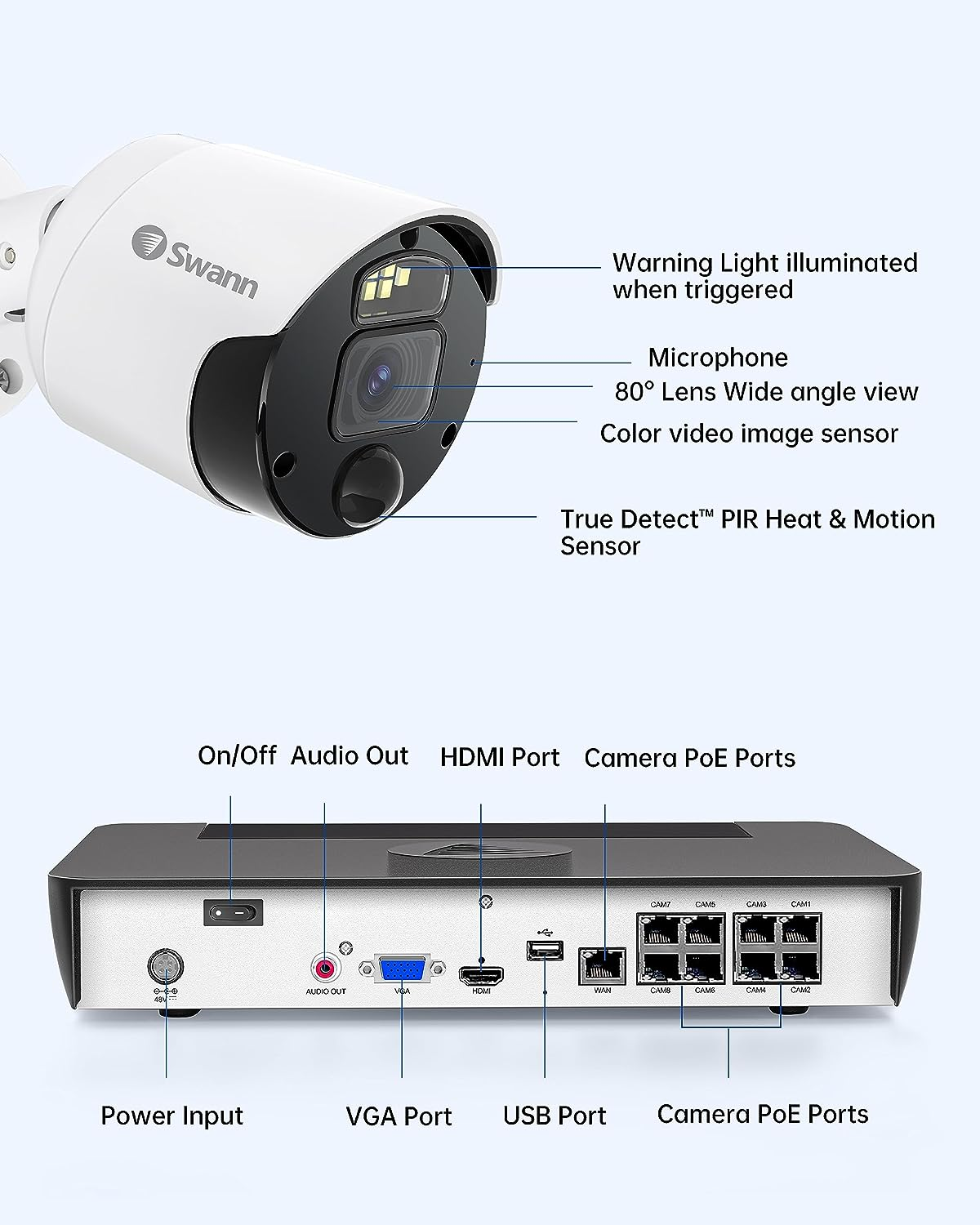 Swann Camera 4K Ultra HD Security System - 8-Channel NVR, 2TB HDD, 8 Bullet Cameras, Night Vision, Smart Alerts, IP66 Weatherproof - Comprehensive Home & Business Surveillance Solution image number 2