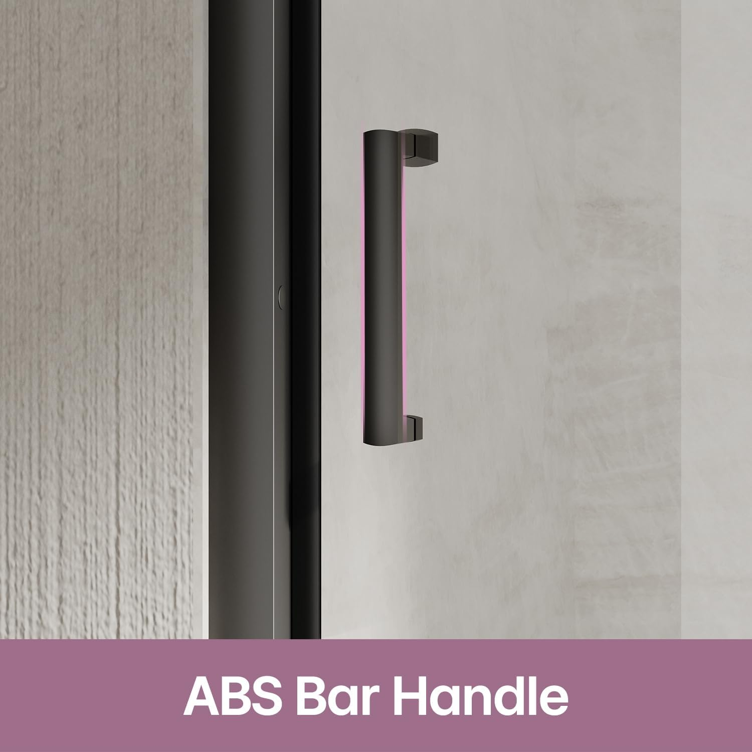 ELEGANT Sliding Shower Enclosure, Black Framed Shower Screen, 5Mm Tempered Glass, Sliding Shower Door with Side Glass Panel, No Base and Waste Outlet, 1000X760X1900Mm