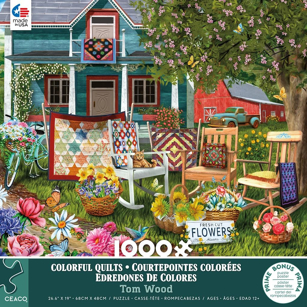 Ceaco - Colorful Quilts - 1000 Piece Jigsaw Puzzle image number 4