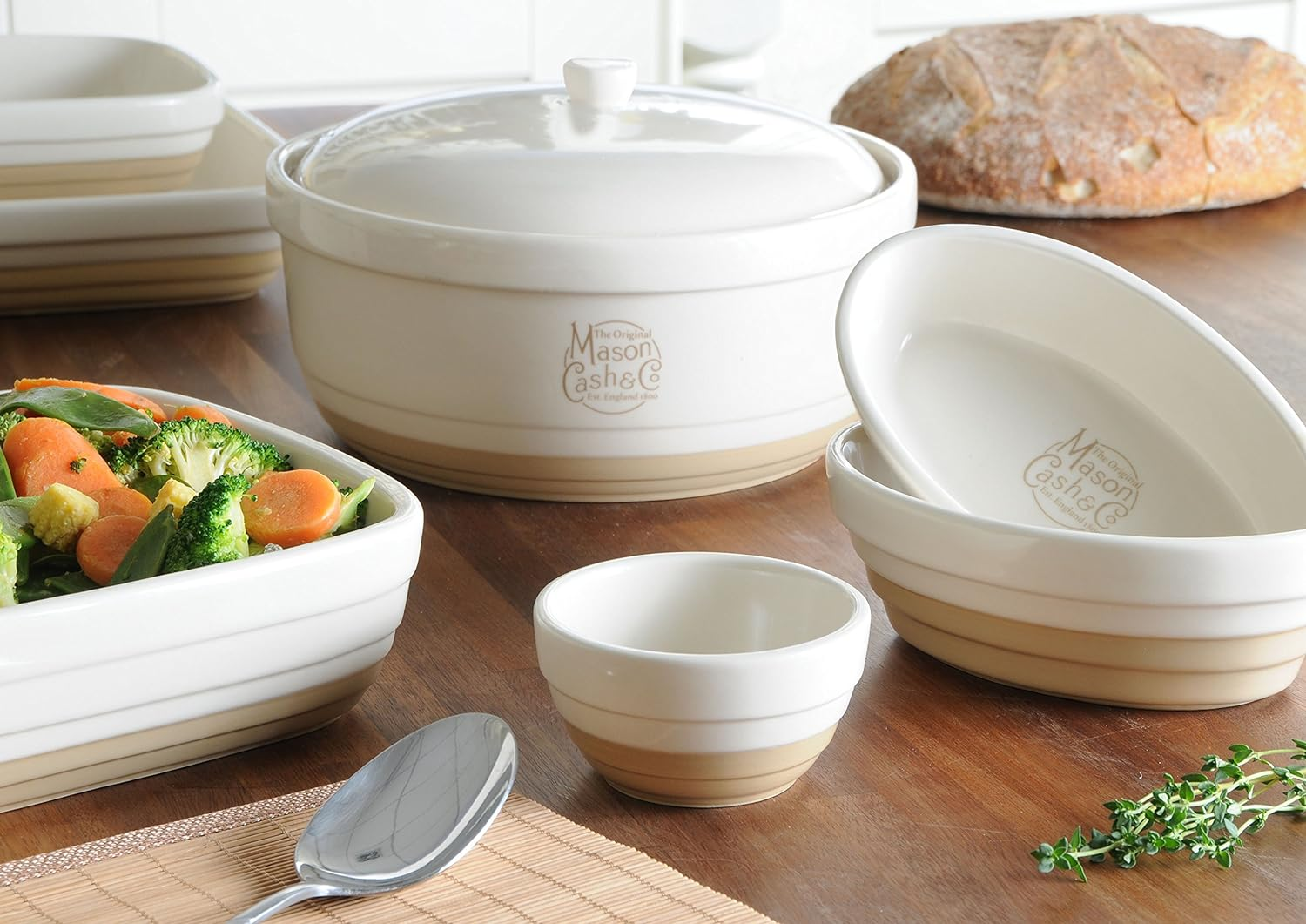 Mason Cash 2005.004 Ceramic Pudding Basin, 900Ml, White 28303 image number 5