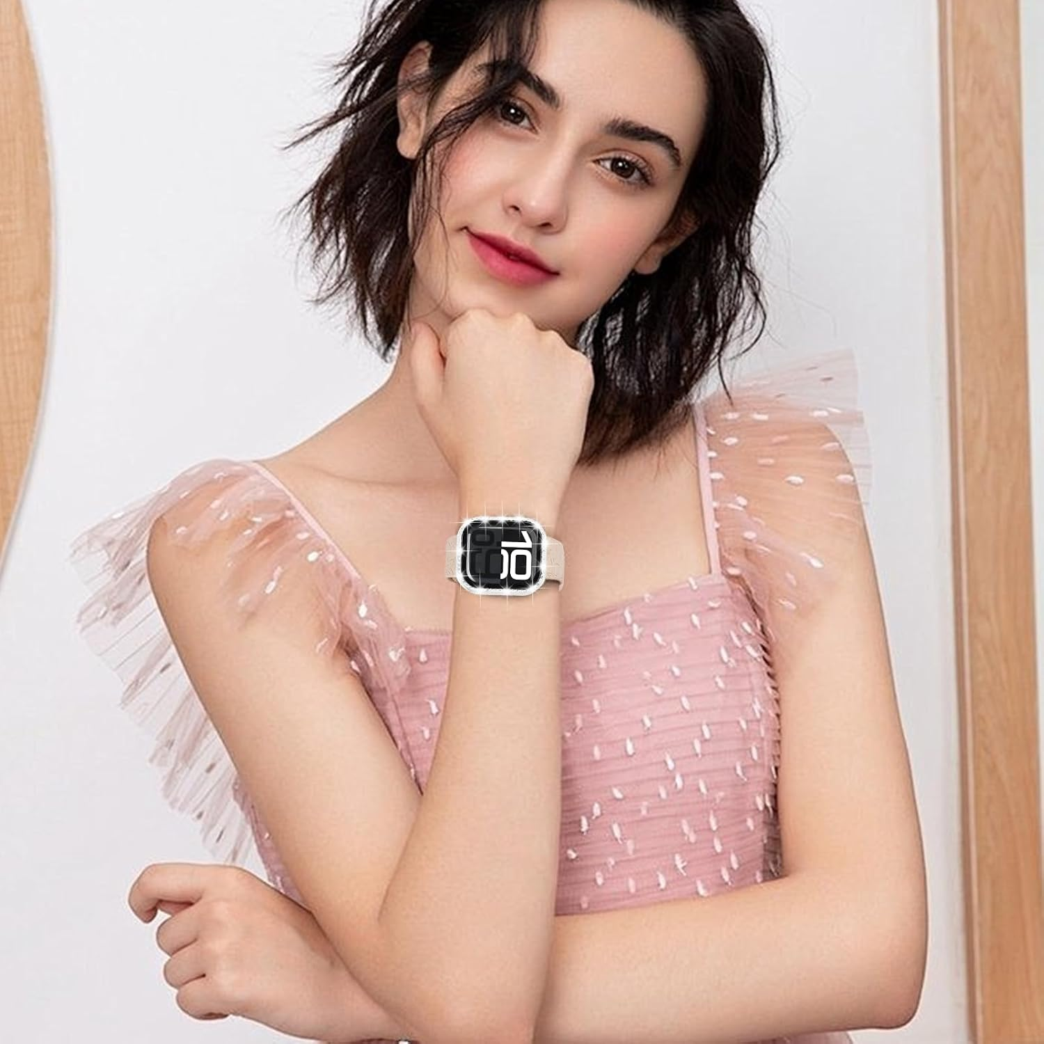 [2 Park] for Apple Watch Screen Protector 40Mm 44Mm 41Mm 45Mm 42Mm 46Mm,Crystal Diamond Bling Hard Case Protective Cover Frame with Tempered Glass for Apple Watch Case 11 SE3 10 9 SE 2Nd 8 7 6 5 4 image number 5