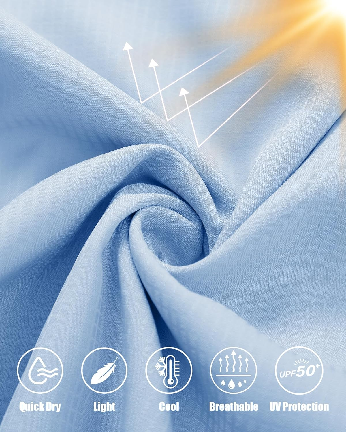 33,000Ft Women'S Long Sleeve Shirts Safari Shirts UPF50 Sun Protection Button down Shirt Moisture Wicking Quick Dry Top Ladies Casual Outdoor Shirt for Walking Fishing Hiking Travel image number 3