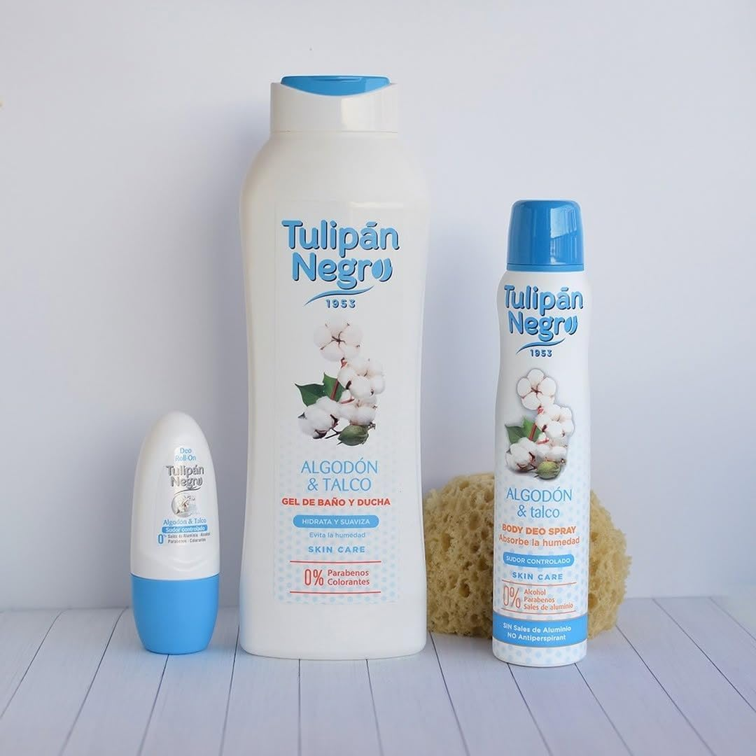 Tulipan &ndash; Black Cotton and Powder Bath & Shower Gel 600 Ml + 20% Free Women image number 3