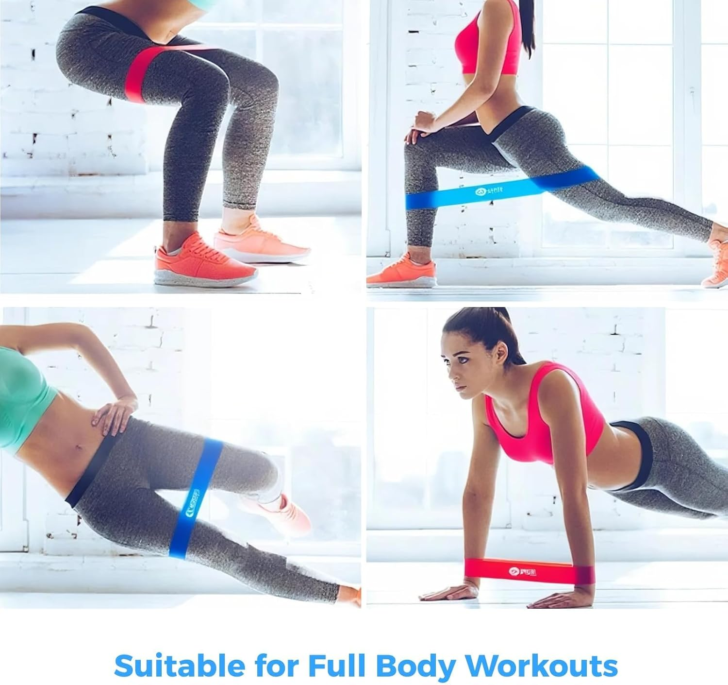 Color Resistance Bands Set of 5, Skin-Friendly Exercise Loop Bands with Different Resistance Levels, Durable and Portable, Ideal for Home Gym, Yoga, Strength Training image number 4