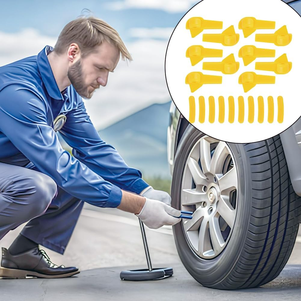 Joyzan Tire Machine Rim Protector, Tire Demount Head Tire Changer Duck Insert Machines Guard Wheel Side Protectors Changing Savers Fixing Tyre Protective Cover Car Accessories for Motorcycle SUV 20Pcs image number 6