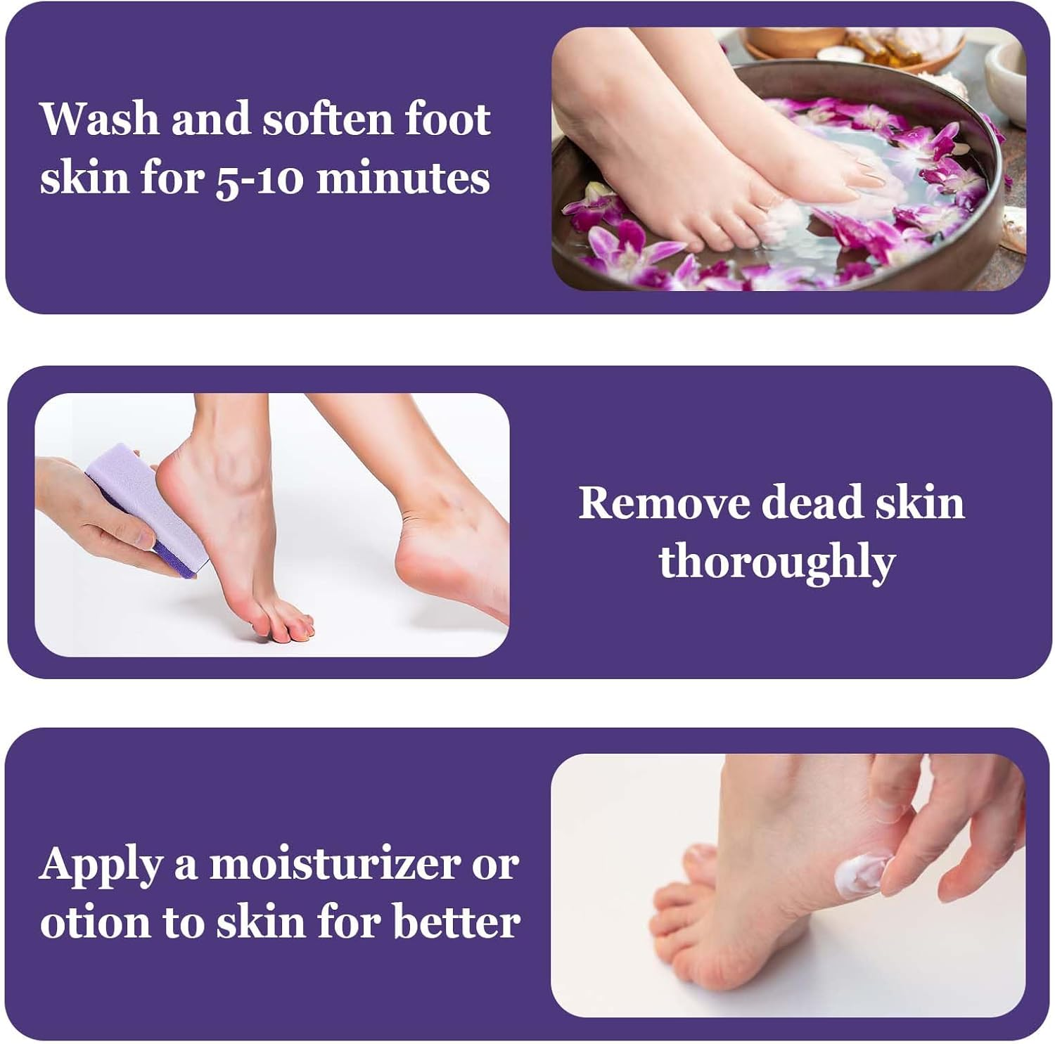 Ptwola Pack of 6 Double-Sided Foot Care Pumice Stone One Side Is a Coarse Callus Remover Foot Pumice Stones the Other Side Softens the Skin for Feet Remove Dead Callus Cuticles image number 1