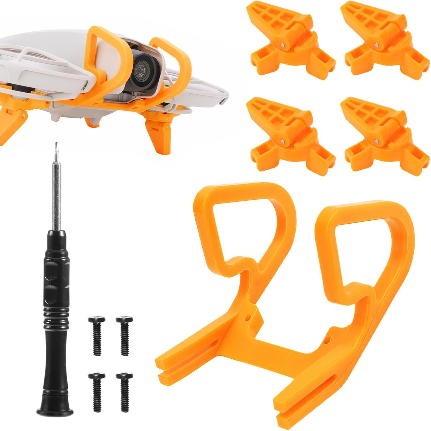 Bumper for Dji Neo Gimbal, Foldable Booster Stand for Pocket Drone Neo, Orange Bumper and Foldable Stand for Drone Dji Neo Accessories, for Dji Neo Protection image number 3