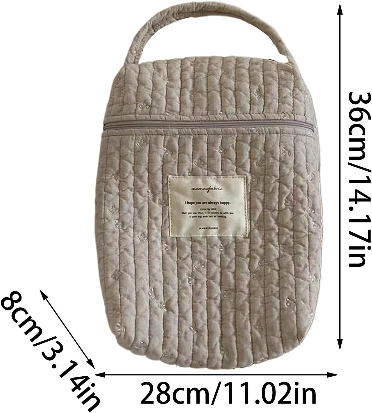 Generisch Baby Nursery Cotton Quilted Diaper Caddy - Portable Nappy Organizer Soft Nappy Stack for Pacifiers and Wipes image number 2