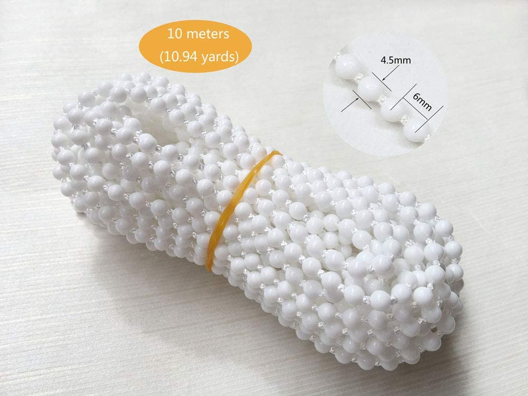 Luanxu 10 Meters Roller Blind Chain with 10 PCS Connectors Roller Shade Chain Drive Replace for Roller Roman Venetian Honeycomb Vertical Zebra Blind Chain Cords (#10, 10.94 Yards) image number 2
