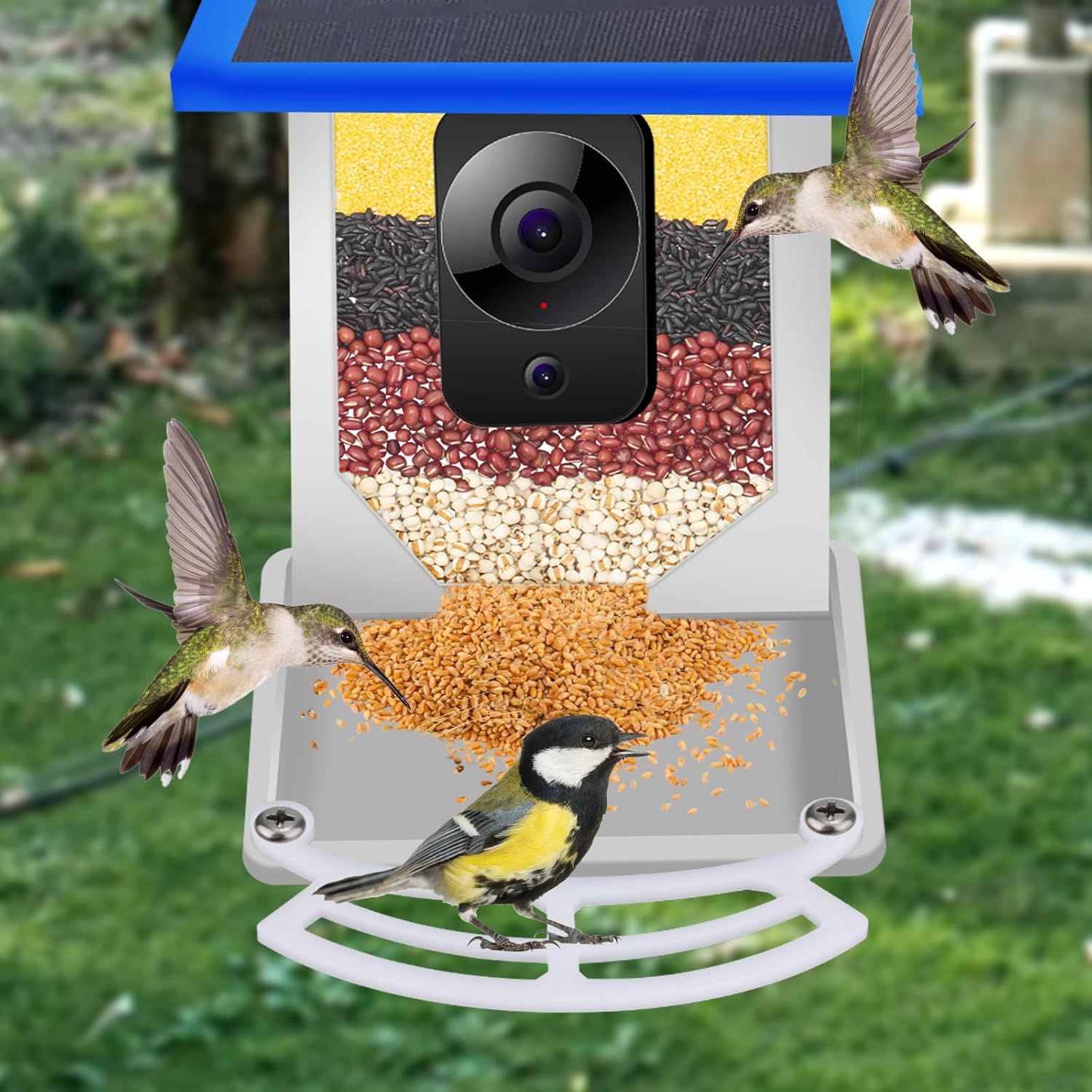 Bird Perch Extension, 5.31X1.57X0.2In Bird Feeder Perch Extender with Screws Bird Feeder Accessories Compatible with Bird Buddy Bird Feeder (White) image number 1