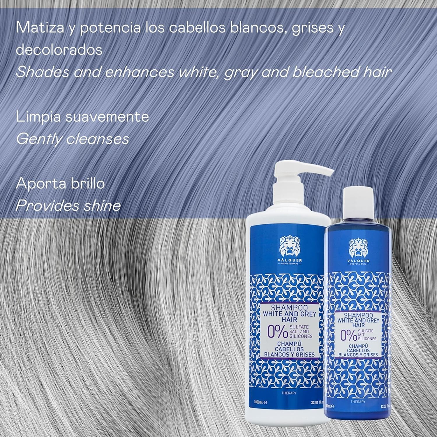 V&aacute;lquer Shampoo for White and Grey Hair 1000 Ml