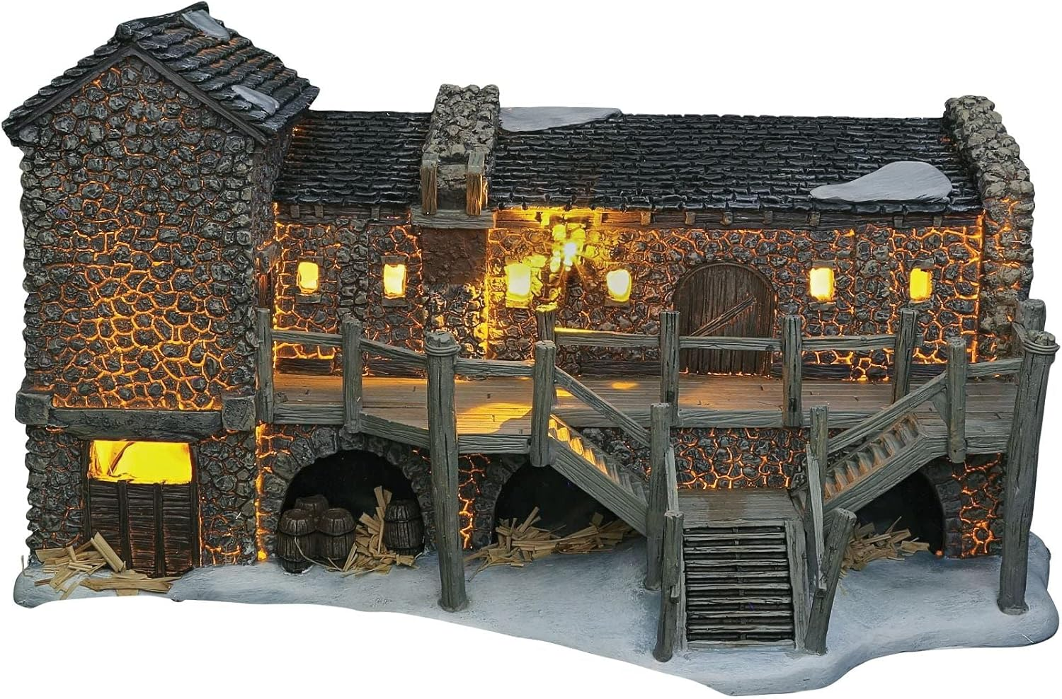 Department 56 Game of Thrones Village Night'S Watch Castle Black Lit Building, 6.61 Inch, Multicolor image number 6