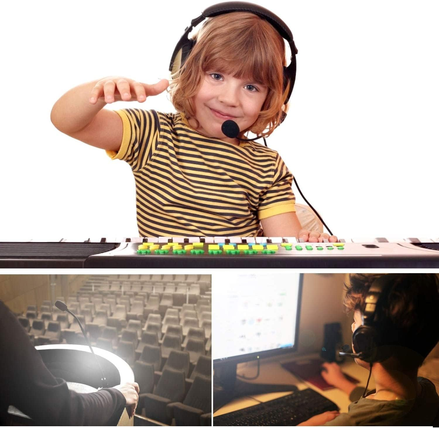 10 Pack Lapel Microphone Windscreen, Headset Windscreen, Mic Foam Covers Lavalier Microphone Windscreen for Variety of Headset Microphone, Tough Sponge Material, Noise Reduction, Black image number 3