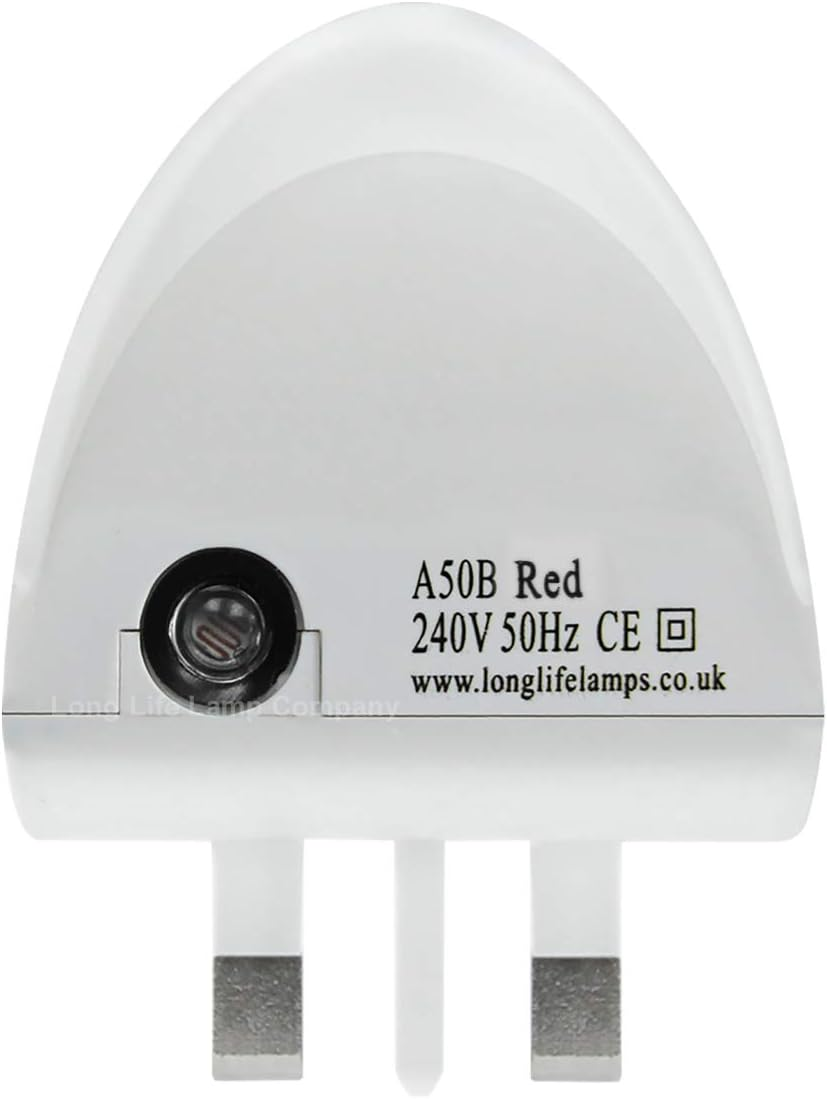 Red Automatic LED Night Light - Plug in & Energy Saving Dusk 2 Dawn LED Night Light Sensitive Night Light image number 2