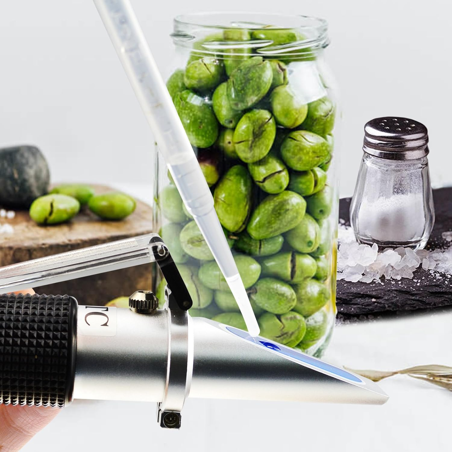 0-28% Salinity Refractometer ATC, Sodium Chloride (Nacl) Salt Level Meter Tester, Test Kit for Sea Water Brine Seawater Food Industry Pickle Soy Sauce, &plusmn;0.2% Accuracy image number 3