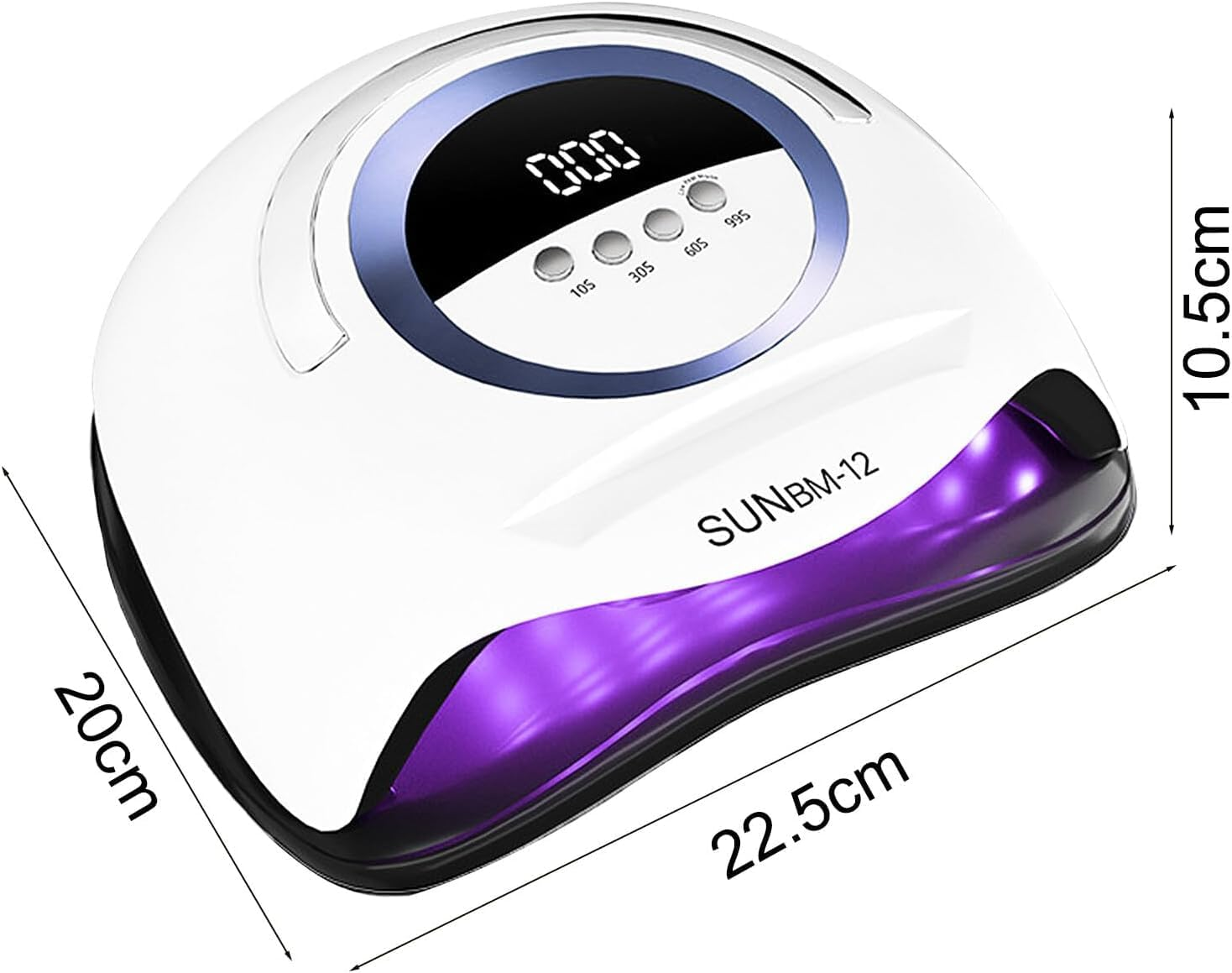 YVXUN 300W UV Nail Lamps for Gel Nails LED Polish Dryer with Phone Holder 72 Beads Nail Curing Lamp with LCD Display Auto Sensor 4 Timer Setting Detachable Nail Dryer for Beginners Home Salon Use image number 3