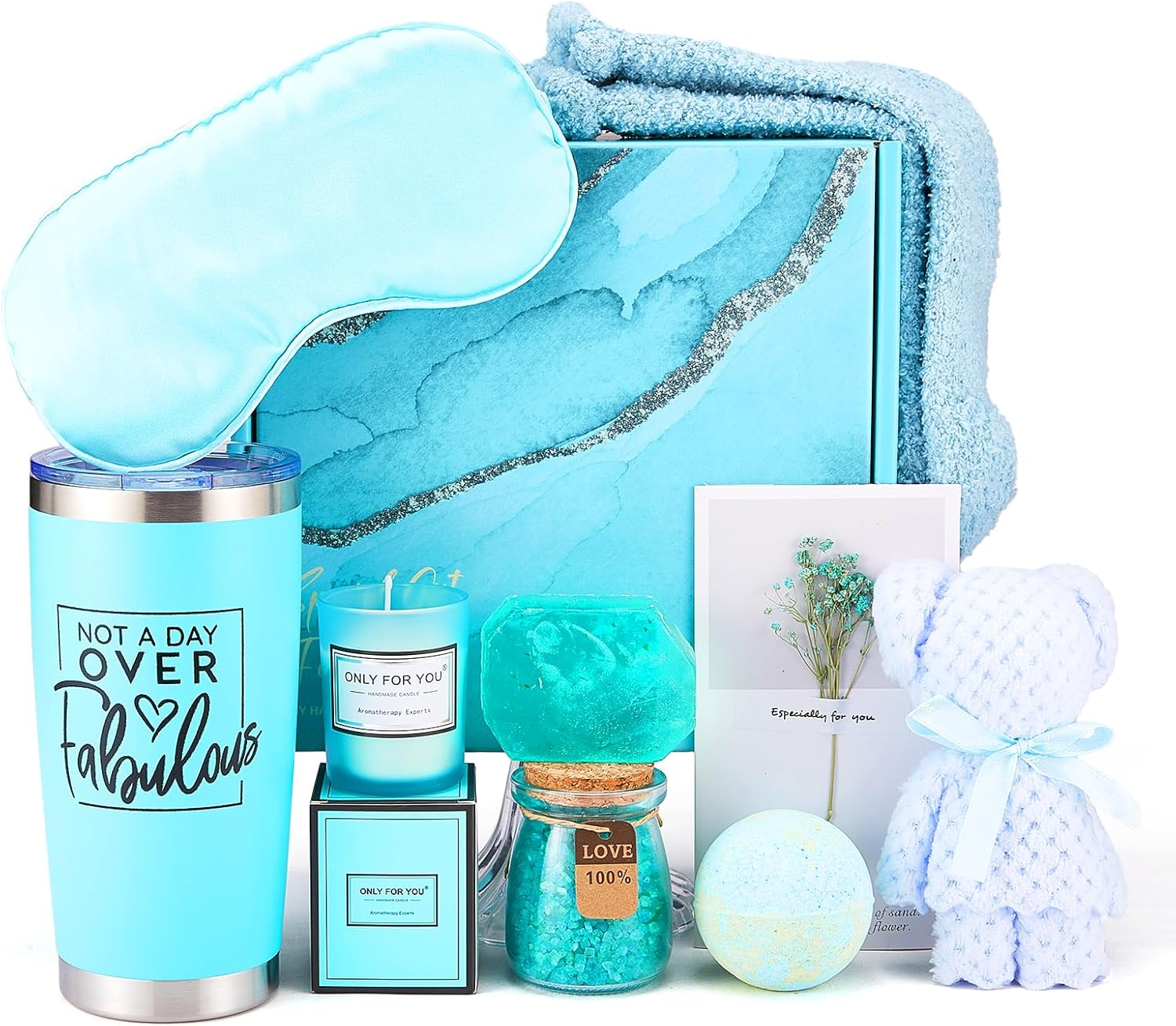 Birthday Gifts for Women &ndash; Ocean-Inspired Self Care Package, Thoughtful Gift Basket for Women, Relaxing Get Well Soon Gift for Her, Mom, Sister, Wife image number 2