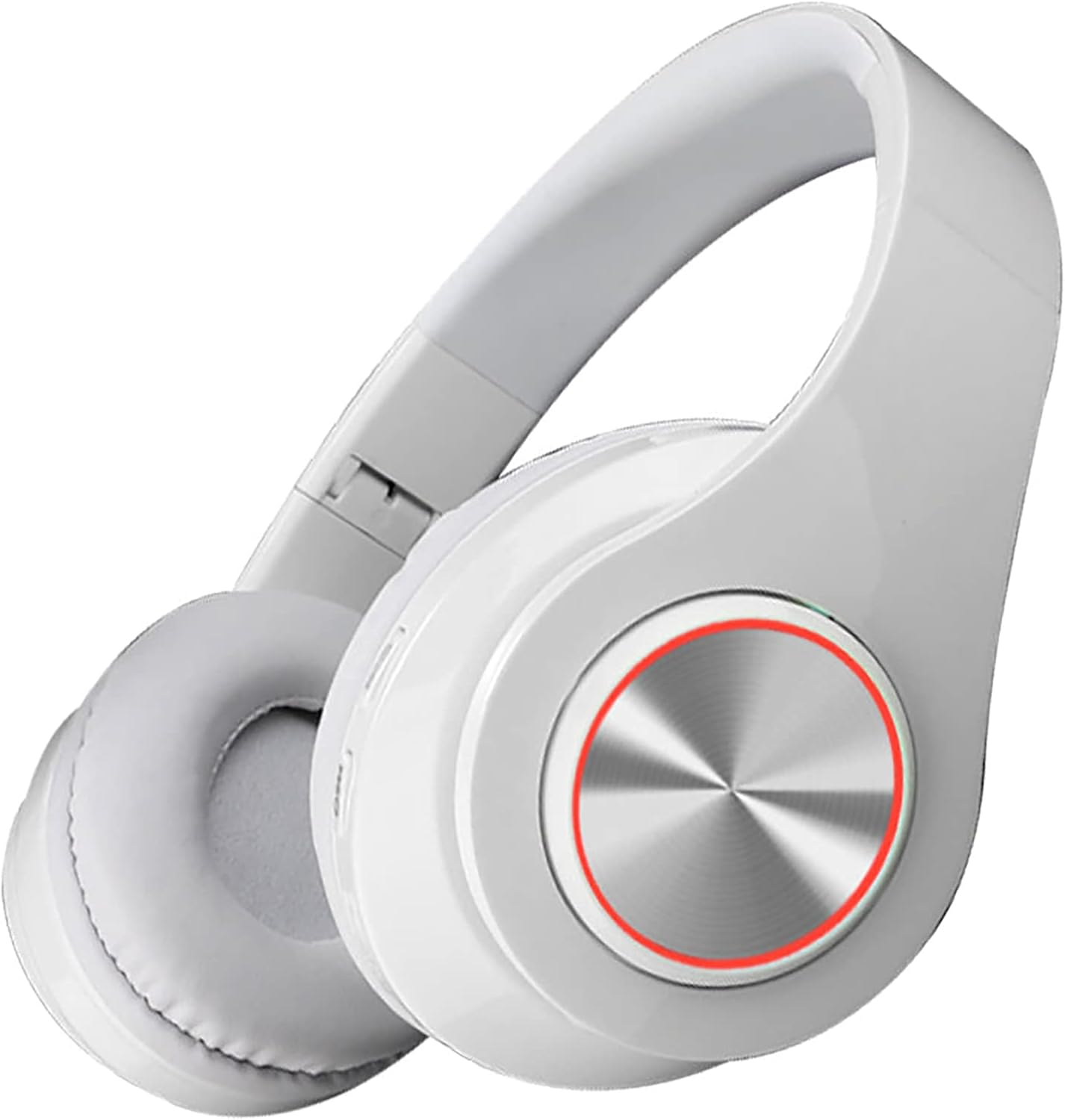 Bluetooth 5.0 Over-Ear Headphones Wireless Headphones, JR Joyreap Foldable Bluetooth 10 M Range Headphones Headset with Colorful Lights Stereo Surround Comfortable Affixed Ears (White)