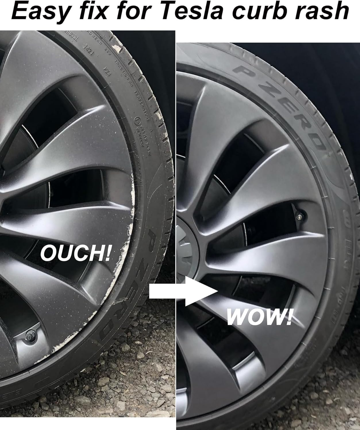 SYOAUTO Gunpowder Rim Touch up Paint for Tesla Model Y 3 S X Uberturbine/Arachnid/Cybersteam/Turbine Wheel Touch up Paint Rim Scratch Repair Wheel Curb Rash Paint Pen(Gunpowder) image number 1