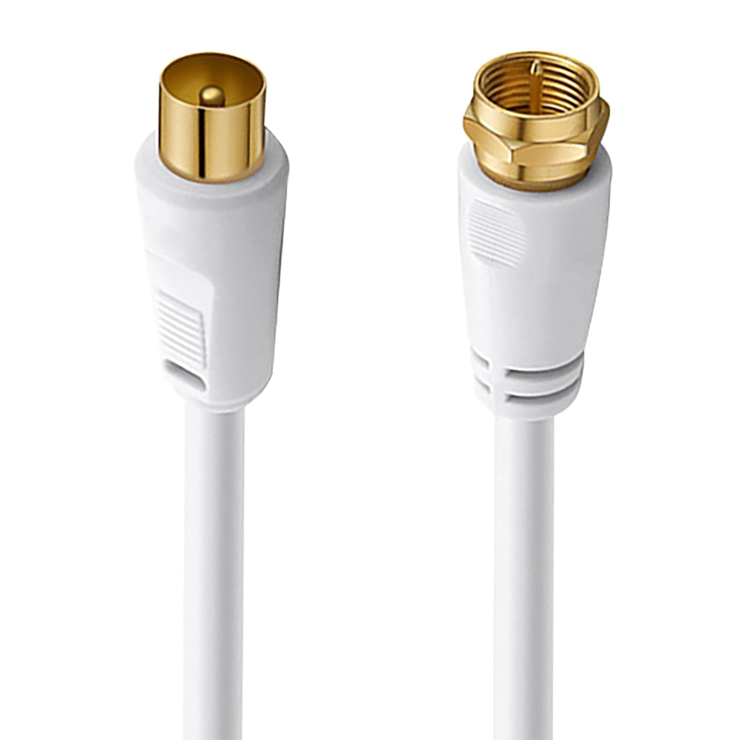 Tunghey RG6 Coax Cable, PAL to F-Type TV Cable Wire, High-Speed Internet, Broadband and Digital TV Aerial, Antenna Wire for TV DVD VCR Sky Virgin and More (5M) - 1M image number 2