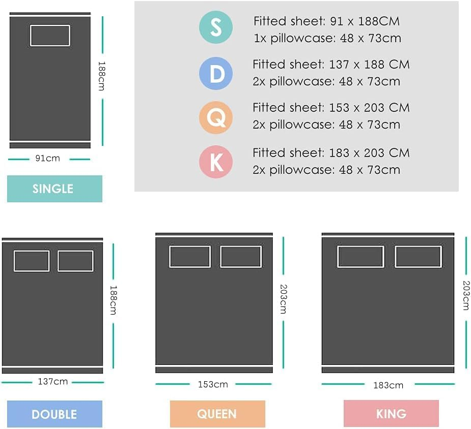 100% Cotton Quilt Doona Duvet Cover Set - Soft and Breathable - 9 Designs - 6 Sizes (King Single, 2) image number 6