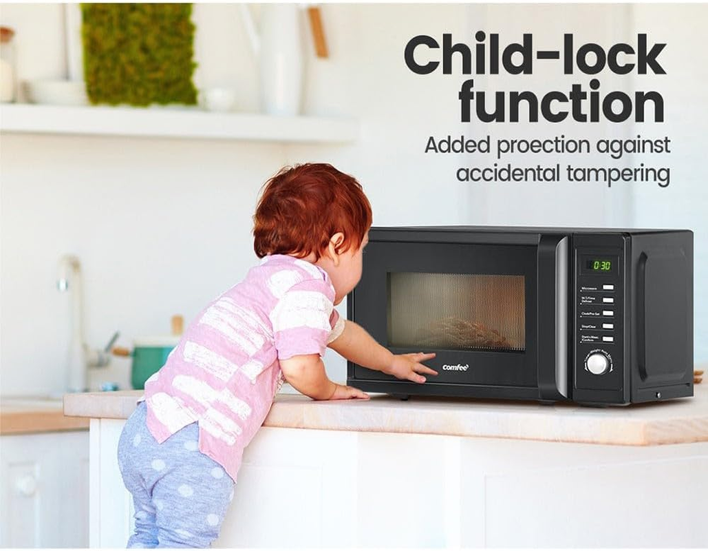 Comfee 700W Kitchen Microwave Oven, 20 Liter Capacity, Black