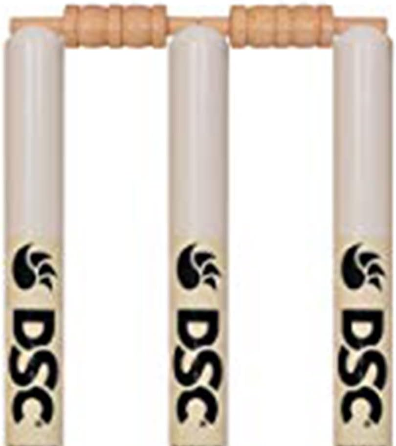 DSC Duco Finish Cricket Stumps Set with Bails | Wood | Size: Full image number 3