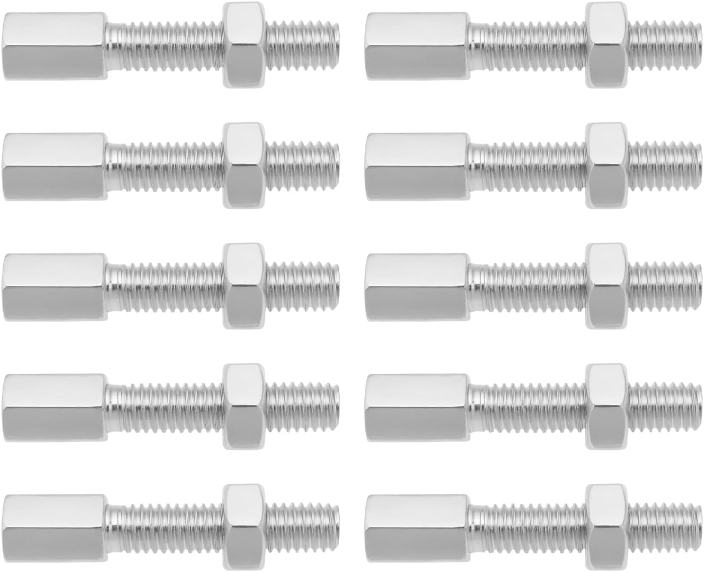 Be in Your Mind 10Pcs Throttle Cable Adjustment Screw M6X37.5 Mm Clutch Cable Repair Set Motorbike Drive Cables Brake Cable A3 Steel Screw with Nuts Compatible with Hercules Kreider Motorbike image number 2