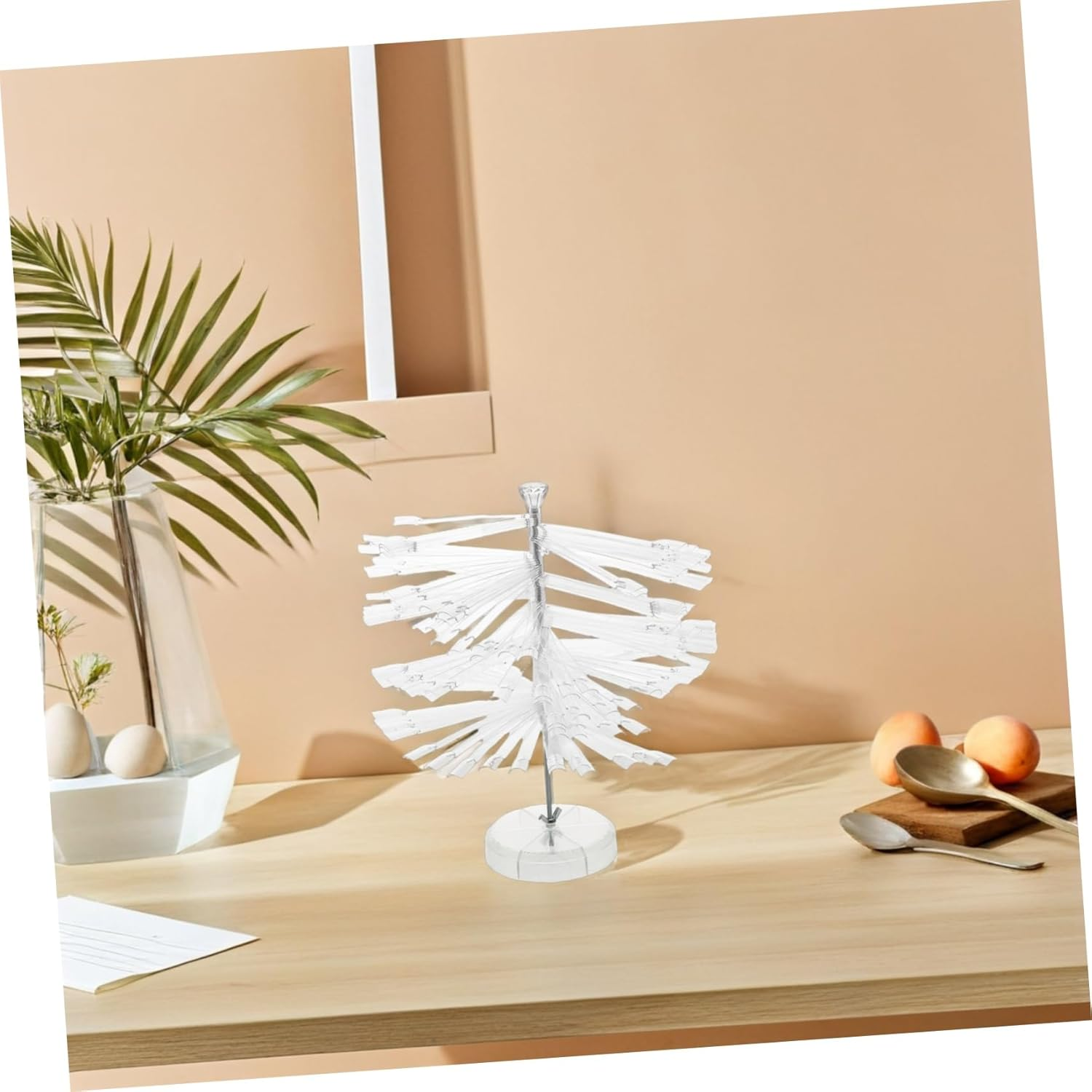 Minkissy Nail Art Display Stand Spiral Nail Art Chart Gel Polish Spiral Rack Sturdy for Salon - Beige image number 3